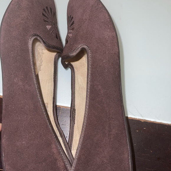 Ugg suede leather sheepskin lined flats - Picture 6 of 10